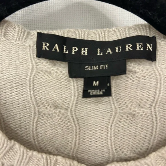 Ralph Lauren cable knit crewneck sweater - Beige/ cream - Picture 3 of 4